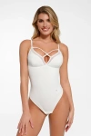 Popilush Shapewear Sheer Mesh Sleeveless In White
