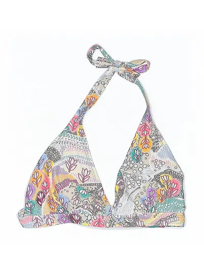 Pre-owned Popina Swimsuit Top Blue Print Pattern Swimwear