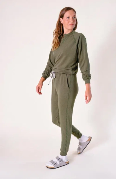 Poplinen Agnes Organic Cotton + Tencel Jogger Pant In Moss
