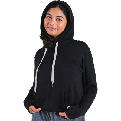 Poplinen Betty Modal Hoodie In Black