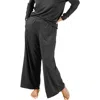 Poplinen Hedy Ribbed Modal Lounge Pant In Black