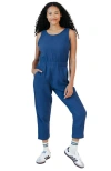 Poplinen Jameela Organic Cotton Gauze Jumpsuit In Blue