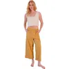 Poplinen Nin Linen Pant In Gold