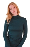 Poplinen Norma Modal Ribbed Turtleneck In Pine