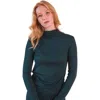 Poplinen Norma Modal Ribbed Turtleneck In Pine