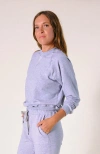 Poplinen Plus Agnes Raglan Organic Cotton + Tencel Sweatshirt In Heather Gray
