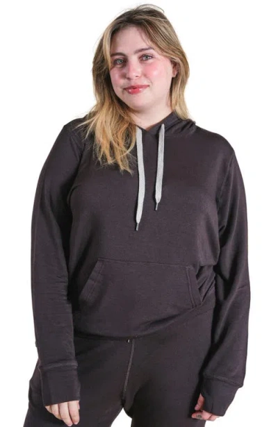 Poplinen Plus Betty Modal Hoodie In Brown