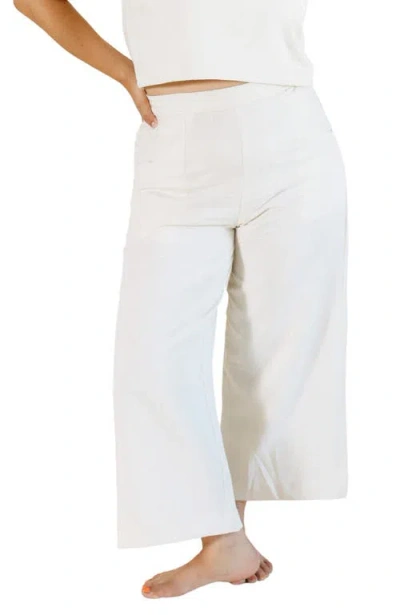Poplinen Plus Nin Linen Pant In White