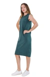 Poplinen Plus Sophie Tank Jersey Dress In Pine