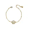 Poporcelain Women's Gold / White Mini Porcelain Daisy Bracelet In Multi