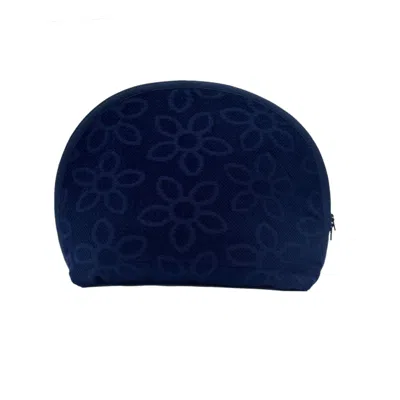 Poppanachic Big Blue Velvet Cosmetic Bag