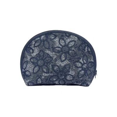 Poppanachic Blue Medium Denim Cosmetic Bag