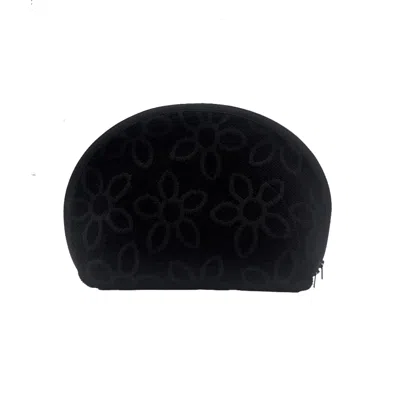 Poppanachic Medium Black Velvet Cosmetic Bag