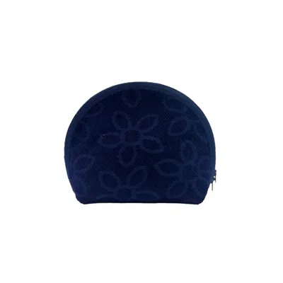 Poppanachic Small Blue Velvet Cosmetic Bag