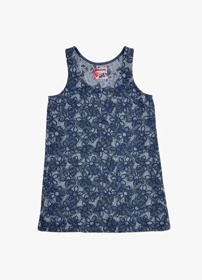 Poppanachic Women's Blue Bloom Dark Denim Mini Dress