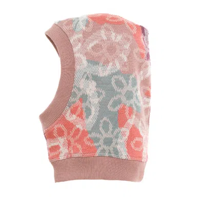 Poppanachic Women's Pink / Purple Bloom Merino Wool Hood