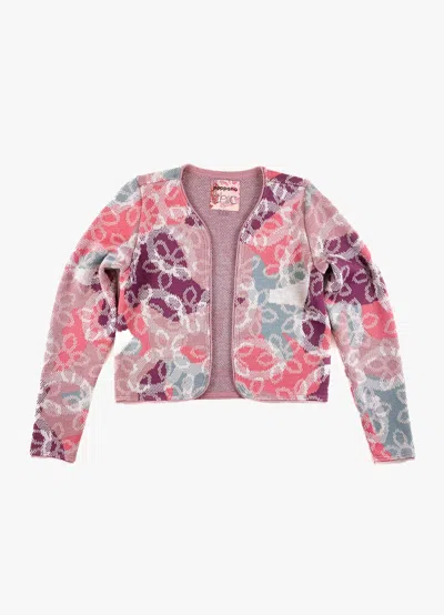 Poppanachic Women's Pink / Purple Bloom Merino Wool Jacket In Pink/purple