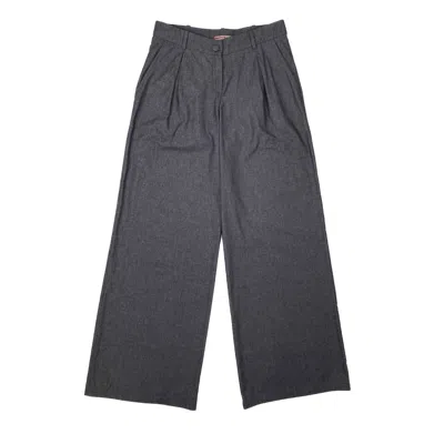 Poppanachic Women's Grey  Denim Trousers