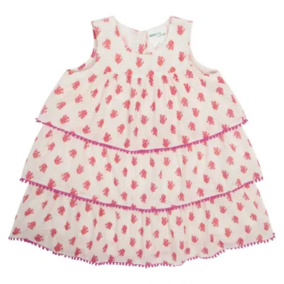 Poppet & Fox Kids' Girl's Ruffled Dress With Tank Bodice In Multi
