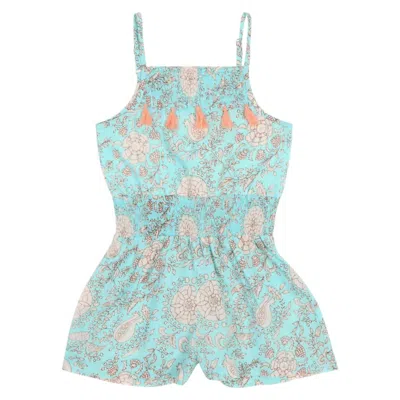 Poppet & Fox Kids' Girl's Tassel Romper In Multi