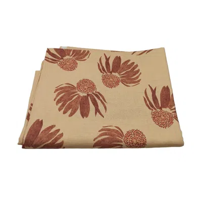Poppi & Peaseblossom Art Table Cloth Cone Flower - Red