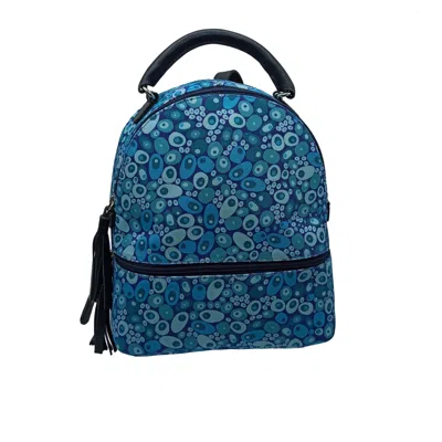 Poppi & Peaseblossom Art Women's Backpack Blue Melted Bubble
