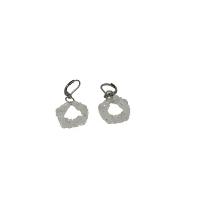 Poppi & Peaseblossom Art Women's Neutrals Crystal And Vintage Glass Gems Earrings - Clarum Ice