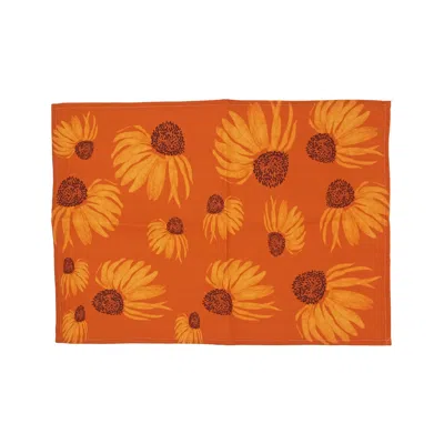 Poppi & Peaseblossom Art Yellow / Orange Placemat Cone Flower - Yellow & Orange - Set Of Two