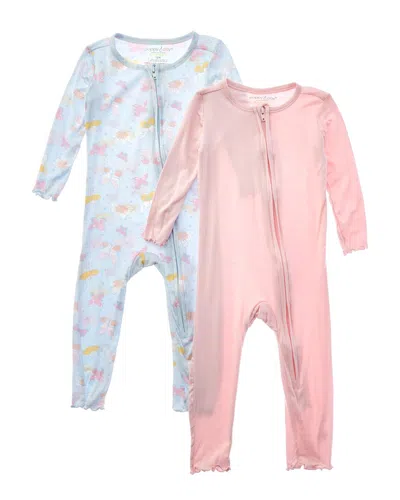 Poppy & Clay Kids' 2pk Zen Bamboo Blanket Sleeper In Multi