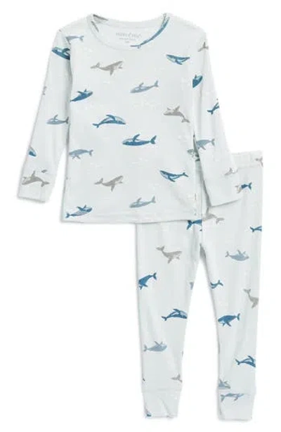 Poppy & Clay Babies'  Be Free Fitted Two-piece Pajamas In Blue