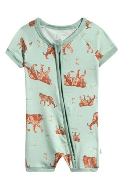 Poppy & Clay Babies'  Print Fitted Bodysuit In Green