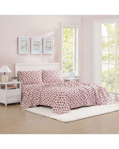 Poppy & Fritz 200 Thread Count Strawberry Picnic Cotton Percale Sheet Set