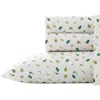 Poppy & Fritz Poppy And Fritz Avocado Print 200 Thread Count Cotton Percale Sheet Set In Green