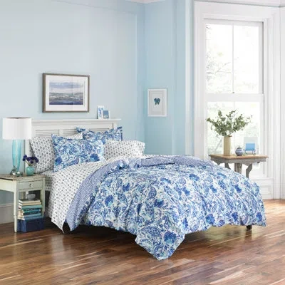 Poppy & Fritz Brooke Reversible Comforter Set In Blue;teal