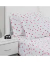 Poppy & Fritz Cherries 100% Cotton Percale Sheet Set In Red