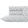Poppy & Fritz Poppy And Fritz Dolphin Print 200 Thread Count Cotton Percale Sheet Set In Blue