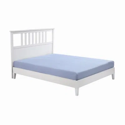 Poppy & Fritz Oxford Stripe Cotton Fitted Sheet In White;navy