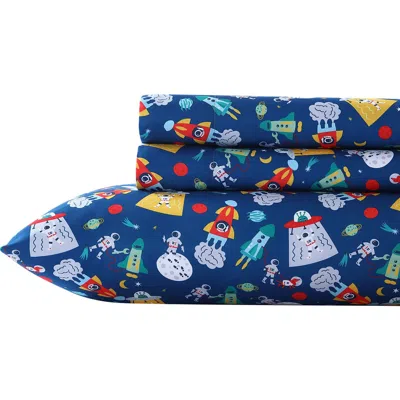 Poppy & Fritz Poppy And Fritz Space Print Microfiber Sheet Set In Multi