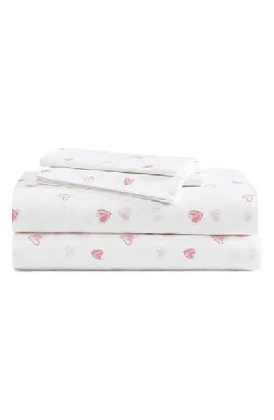 Poppy & Fritz Poppy And Fritz Sweet Heart 200 Thread Count Cotton Percale Sheet Set In Multi
