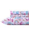 Poppy & Fritz Unicorn Ultra Soft Microfiber Sheet Set In Pink