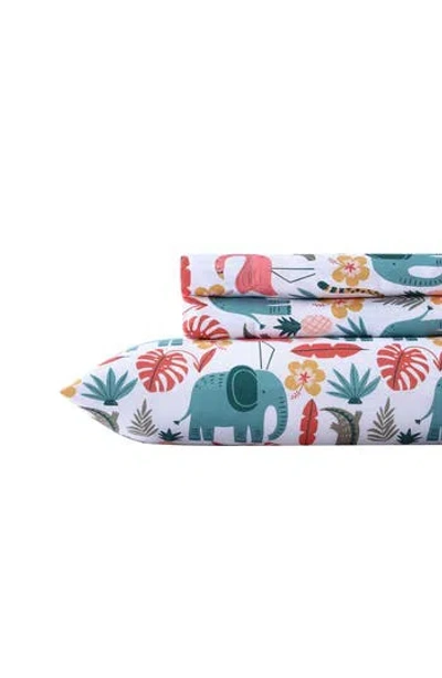 Poppy & Fritz Poppy And Fritz Wild Animals Microfiber Sheet Set In Multi