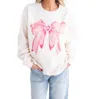Poppy & Pine Mystical Bow Sweatshirt In Cream