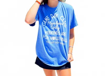 Poppy & Pine Volleyball Game Day Club Tee In Blue