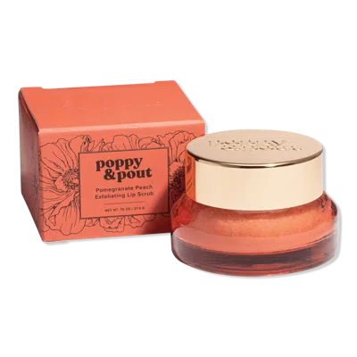 Poppy & Pout Exfoliating Lip Scrub - Pomegranate Peach