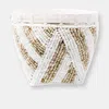 Poppy & Sage Bamboo Beaded Trinket Basket In White