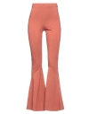 Poppy Field Woman Pants Rust Size M Bamboo, Elastane In Red
