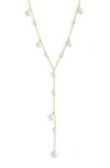 Poppy Finch Cultured Pearl Bubble Y-necklace In Gold