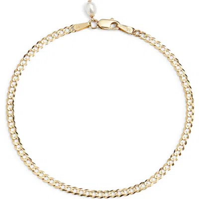 Poppy Finch Curb Chain Bracelet In 14kyg