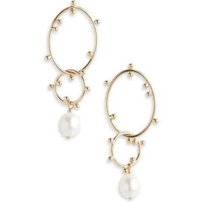 Poppy Finch Scattered Bubble Drop Earrings In Gold