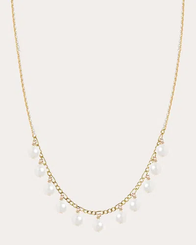 Poppy Finch Women's Cultured Pearl & 14k Gold Baby Dangle Necklace